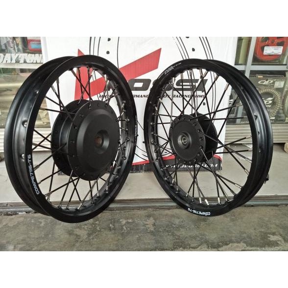 Sepaket Velg Tromol Hitam Ring 14 Jari2 Mio -  Mio j - Mio gt - Fino - Mio soul - Xeon - Beat - Vari