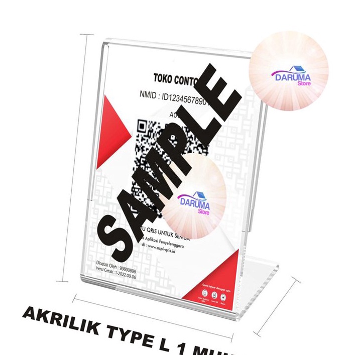 

Akrilik A5 + POSTER BARCODE NO MEJA QRIS {TZ.25Jn23ĸ}