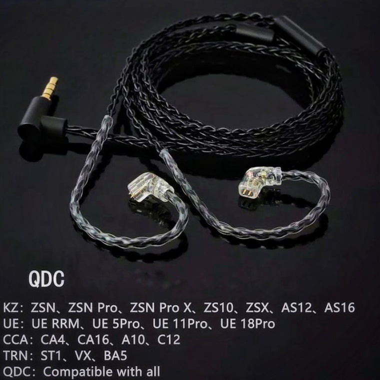 Diskon Promo.. jcally jc08s kabel upgrade 8 core MIC untuk kz zsn pro X cca ca4 zs3 EDX zs5 zs6 qkz 