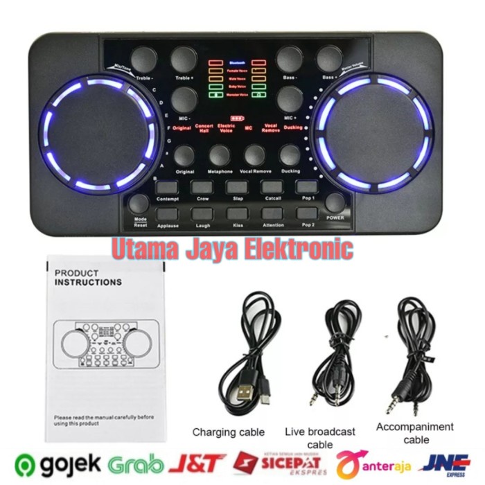 Soundcard Mixer V300 Pro Bluetooth Usb External