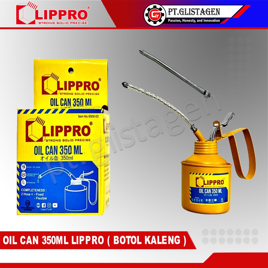 LIPPRO Oil Can 350 ml KALENG Botol Semprotan Oli Pelumas 9500-02