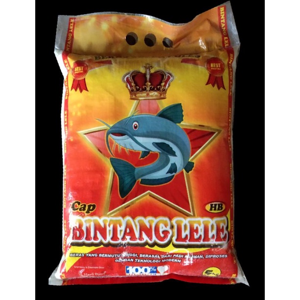 Beras Enak Cap Bintang Lele 5kg/ Beras Lele 5kg/ Beras Bintang Lele 5kg