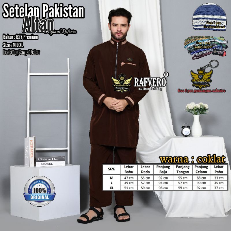 Setelan Pakistan Altan ORIGINAL RAFVERO - Baju Koko Pria