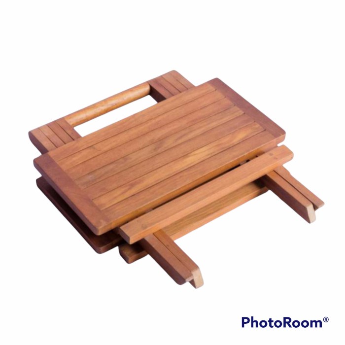 Meja lipat kotak full portable