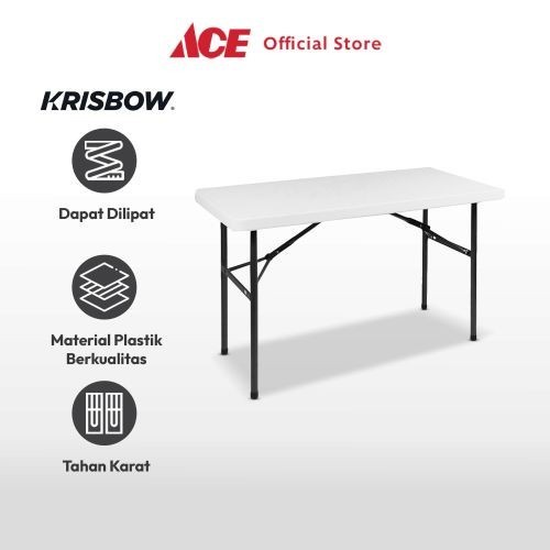 Ace hardware - Krisbow Meja Lipat 122 Cm - Putih