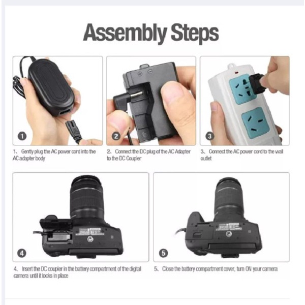 PROMO POWER ADAPTER DUMMY BATTERY ACK-E10 LP E10 FOR CANON EOS 1300D 1500D TERBARU