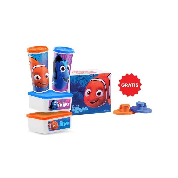 Nemo break time set kotak makan anak Tupperware NEW