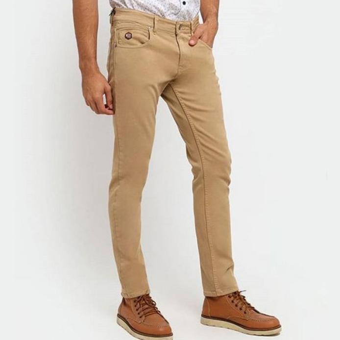 Produk Baru (Big Size) Celana Jeans Panjang Cream Basic Voice Man