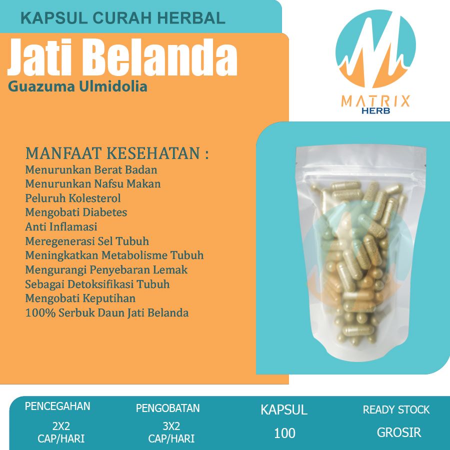 JATI BELANDA 100 Kapsul Curah Herbal Pelangsing Keputihan Detoks Diare