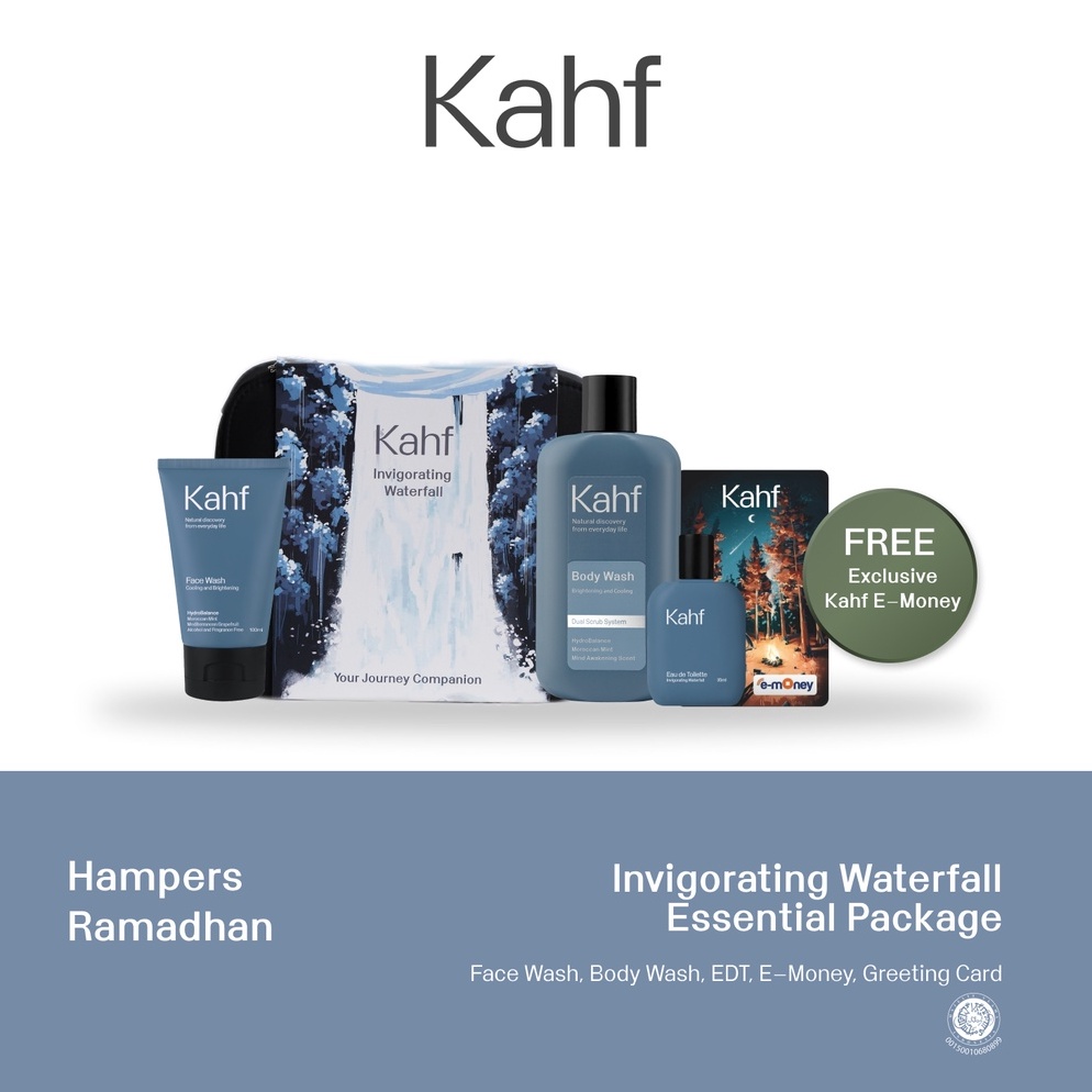 

Murah Kahf Invigorating Waterfall Essential Care Package (Body Wash, Face Wash, Eau de Toilete) - Paket Ramadhan Hampers IVZ