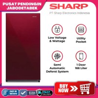 SHARP KULKAS 1 PINTU [166 L] SJ-X185M-SR - MERAH PPJ