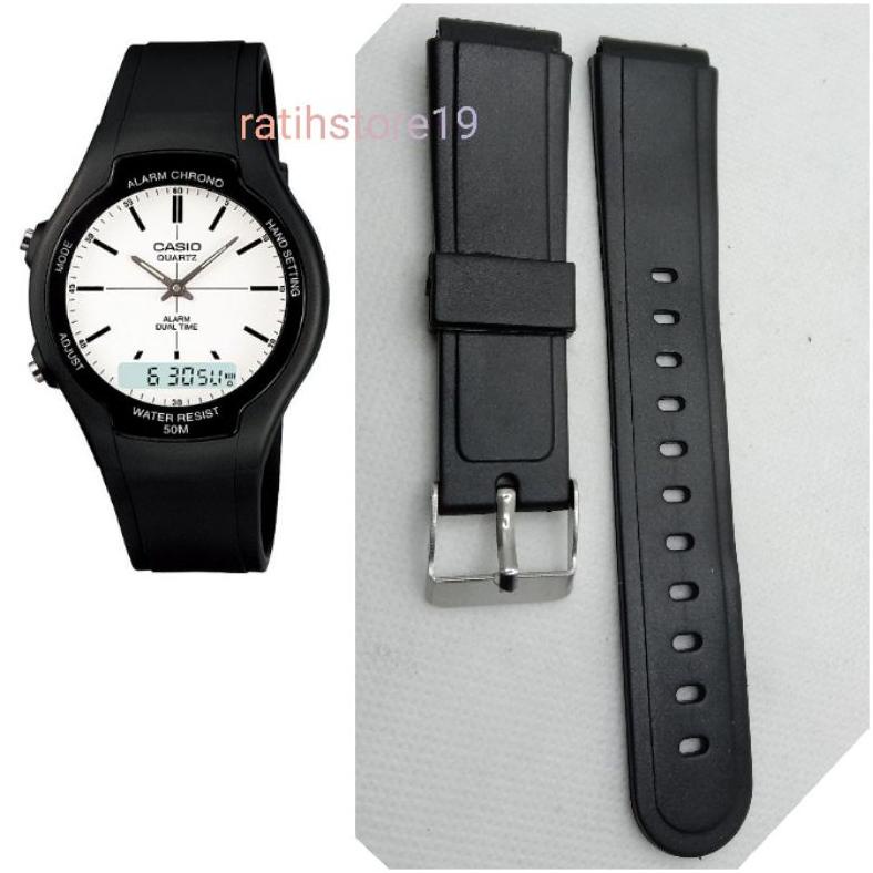 Sale Strap Casio Aw-90H-7E- Aw90H Hitam Tali Jam Tangan Casio Aw90H
