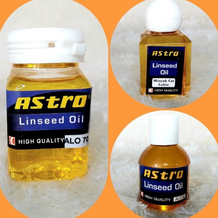 

60 Linseed/Linsed Oil(Cairan Pencampur Cat Minyak) Astro 30ml, 50ml dan 70ml Grosir )人