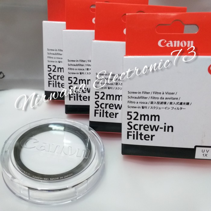 MUST HAVE FILTER UV CANON 52MM ( FOR LENSA FIX 50MM F.18/50MM F.8 STM) TERBARU
