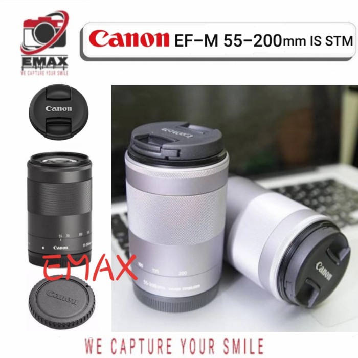 FLASH SALE LENSA TELE CANON EF M 55 200MM IS STM FOR CAMERA EOS M EFM 55 200 MM TERMURAH