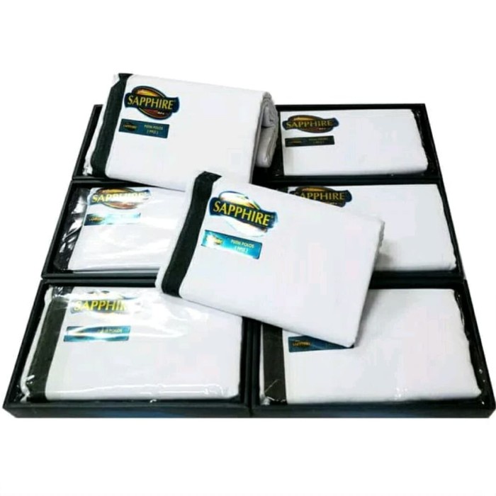 Terlaris Sarung Promo Sarung Saphire Putih Polos Premium Qwality