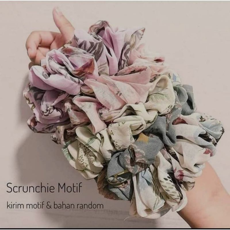 Ikat Rambut Scrunchie Jumbo Gaya Korea/ Scrunchie / Cemol /Ikat cepol rambut L3