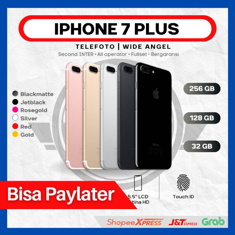 Second Iphone 7 Plus 32GB BISA PAYLATER Mulus fullset Bergaransi