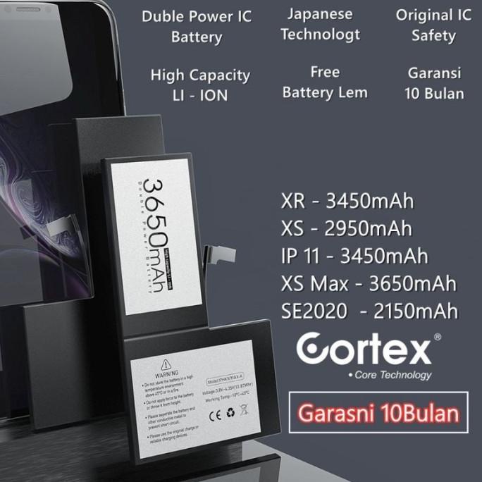 Baterai iPhone Double Power XR XS XS Max Batre High cap city Original