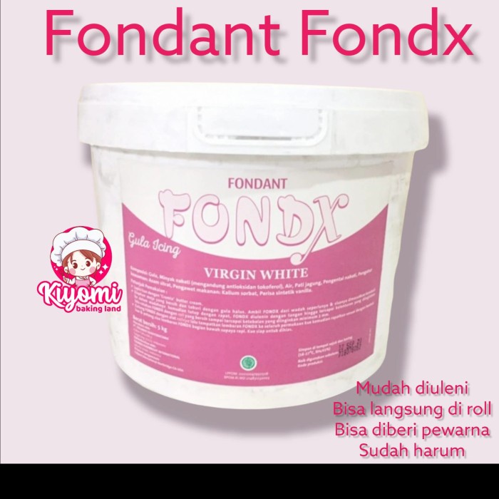 

Fondant Fondx Virgin White 500 Gram Rolled Plastic Icing