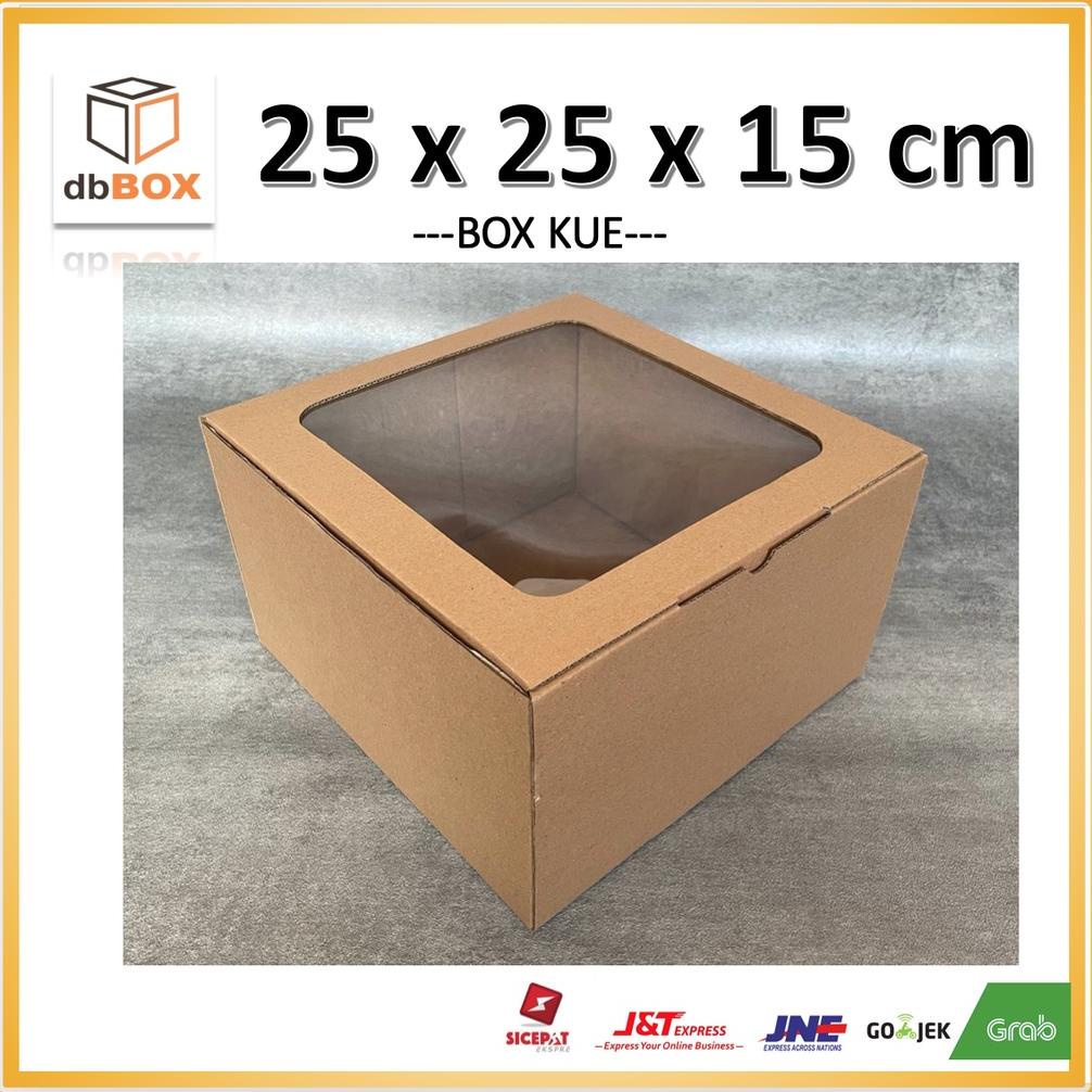 

Sale 7.7 BOX MIKA 25x25x15 cm kardus die cut, untuk kue hampers gift box MIKA KUE