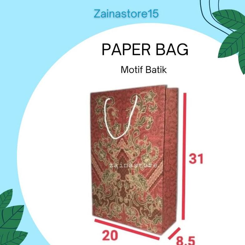 

7.7 Paperbag batik ukuran 20x31 1pak isi (12pcs)