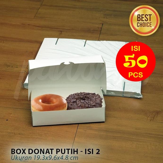 

Sale 7.7 Kotak Box Dus Donat| PUTIH Isi 2 - (50 Pcs )