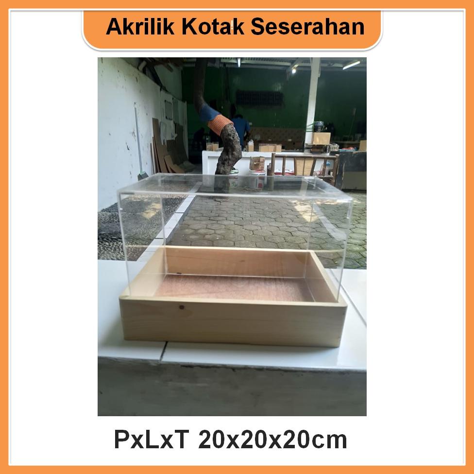 

Promo Kotak Seserahan Mahar Akrilik PxLxT 20x20x20cm