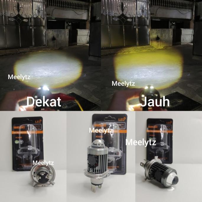 Lampu utama LED IBRIGHT premium series Laser kipas H4 Projector super