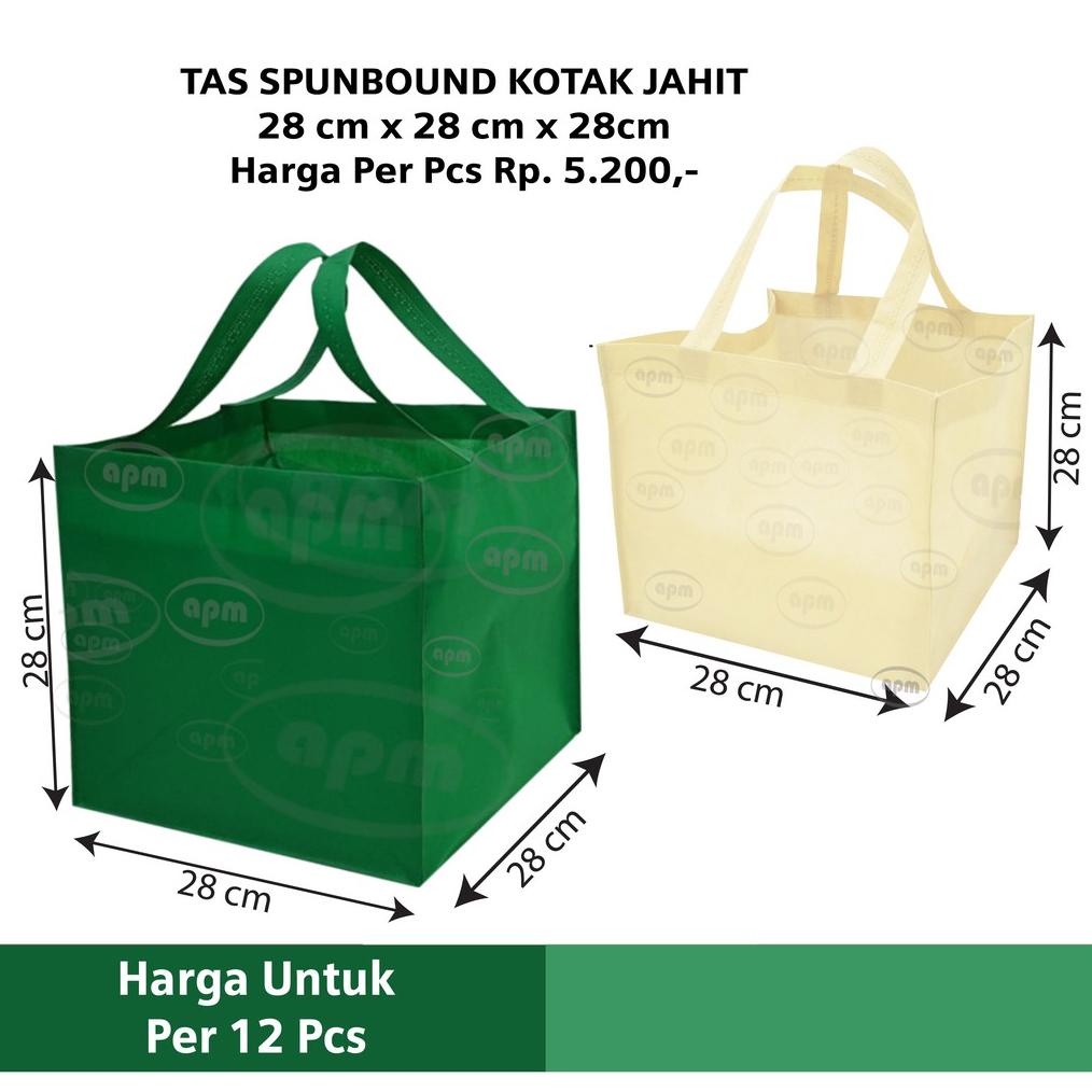 

Sale 7.7 Tas Spunbond Kotak Ukuran 28cm x 28cm x 28cm (Tas Jahit)