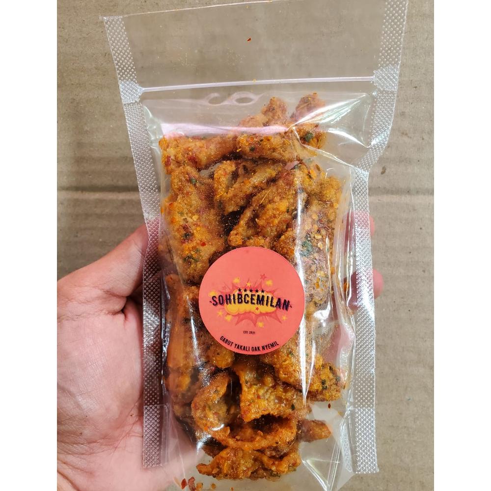 

New 130gr - KULIT AYAM CRISPY PEDAS DAUN JERUK - KERIPIK KULIT AYAM