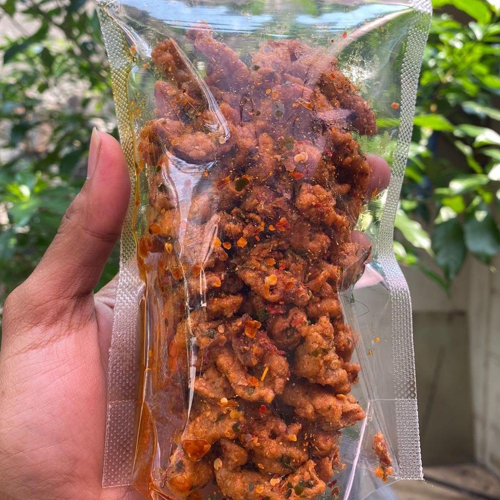 

New 130gr - USUS CRISPY PEDAS DAUN JERUK - USUS KRISPI - KERIPIK USUS