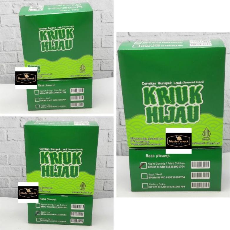 

Terbaru Kriuk Hijau Snack Rumput Laut (1 pack isi 12 pcs)