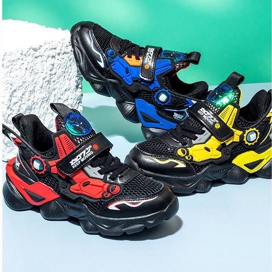 23SH2218 Sepatu anak ROBOWING Sepatu Sekolah SD SMP Sepatu Anak Laki Laki Transformes Sepatu Anak Laki Laki Robot Sneakers Anak Laki Laki Sepatu Sport Anak Import Size 28-39