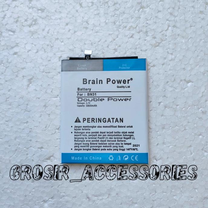 Baterai Xiaomi Redmi Note 5A BN31 BN-31 Brain Power Battery Batrai Hp