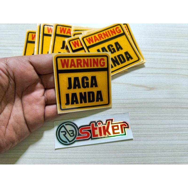 Sticker warning jaga janda cutting stiker kata kata lucu