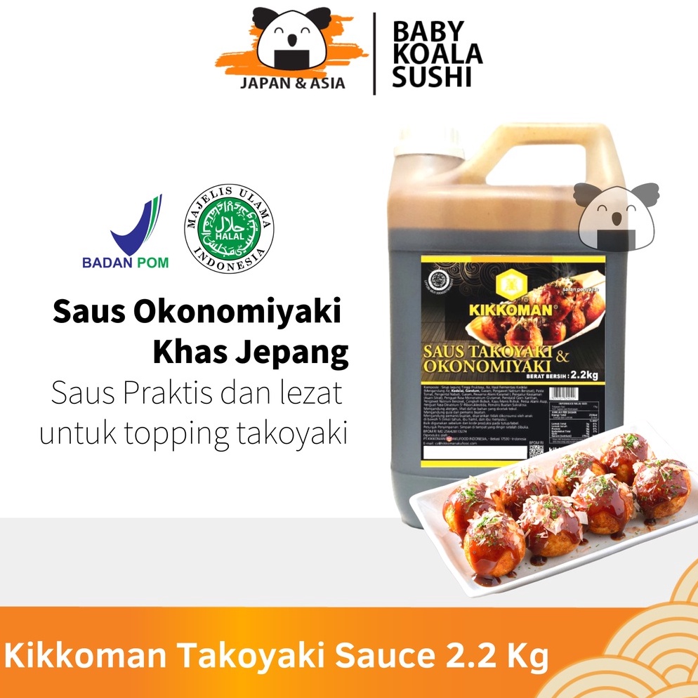 

Kirim Sekarang.. KIKKOMAN Takoyaki sauce 2,2 Kg Halal | Saus Topping Takoyaki & Okonomiyaki LHQ