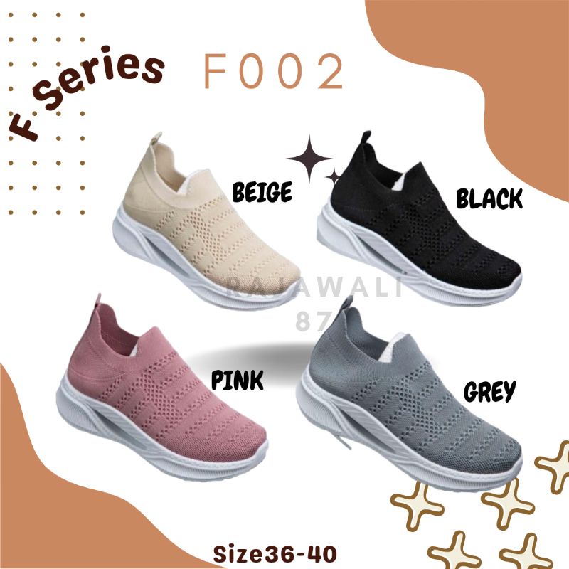 WM-F002 SEPATU SNEAKER FASHION CASUAL OLAHRAGA TERBARU STYLE KOMBINASI POLOS PRIA WANITA UNISEX BAHAN RAJUT SLIP ON BEST QUALITY REAL PICTURE