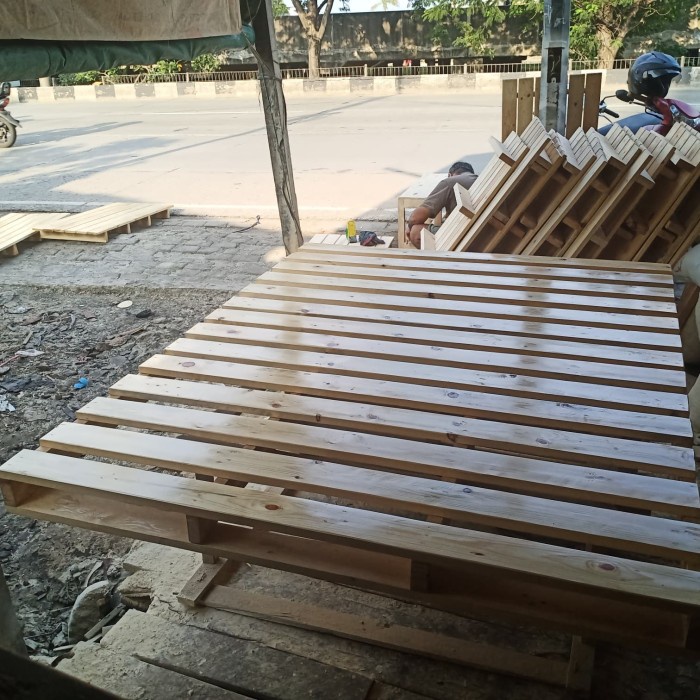 Best Seller Dipan Palet Kayu 200X160X12 Cm Sudah Di Vernis
