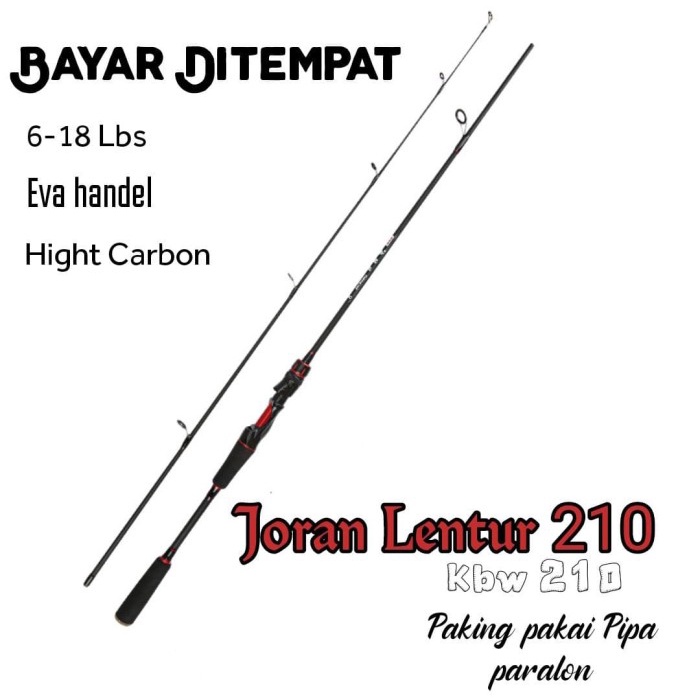 Bayar Dirumah Joran Carbon Kbw Spining, Casting 1-