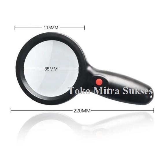 

Kaca Pembesar 10X Lampu Led 18 Magnifying Glass