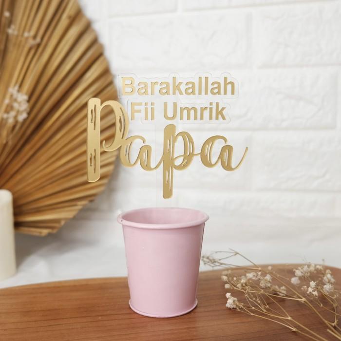 Custom Cake Topper Happy Birthday Barakallah Fii Umrik Size M