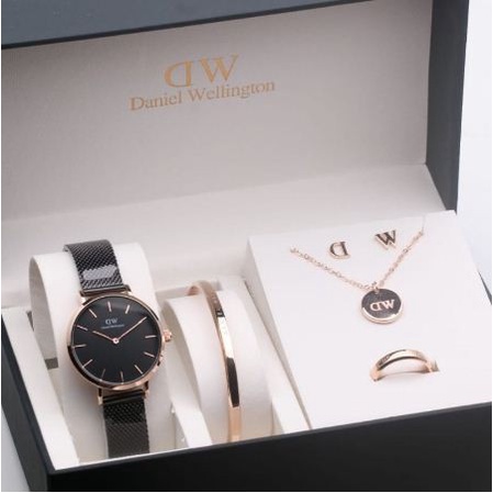 MUST HAVE JAM TANGAN WANITA DW ORIGINAL PETITE 1 SET PAKET PREMIUM TERBARU