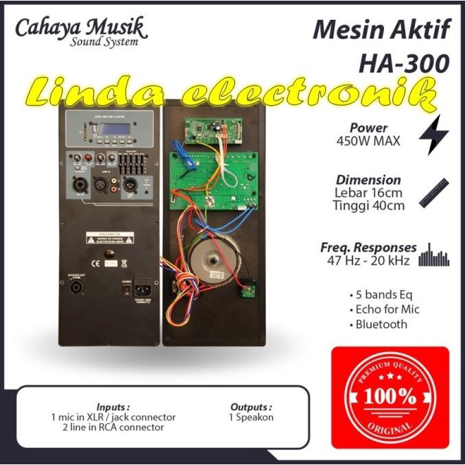 Mesin Speaker Aktif Power Kit Aktif Ha300 Ha 300 Original Inarahza