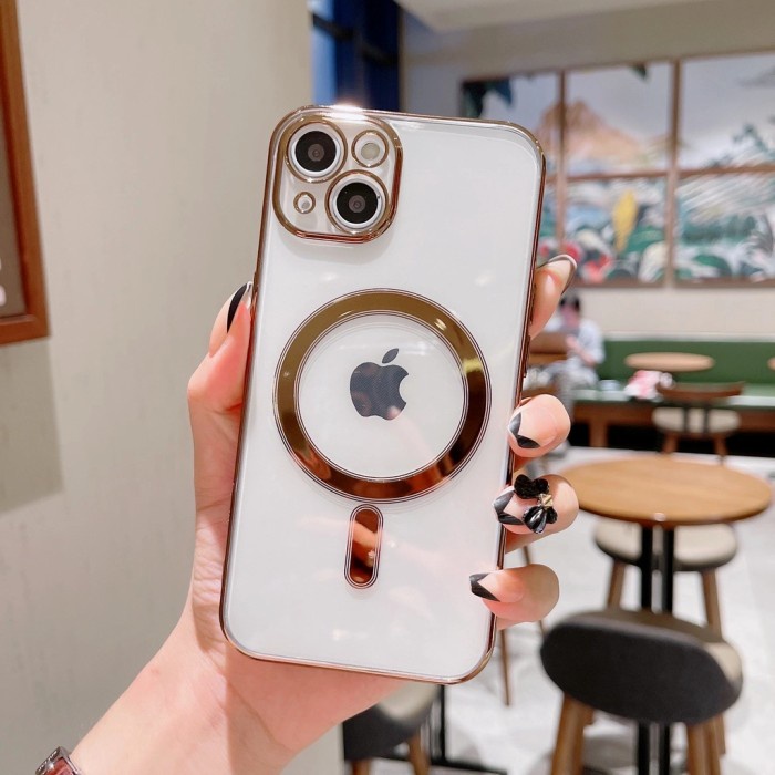

Terlaris Plating Gold Case Magsafe Casing Iphone 11 12 13 Pro Max Magnetic