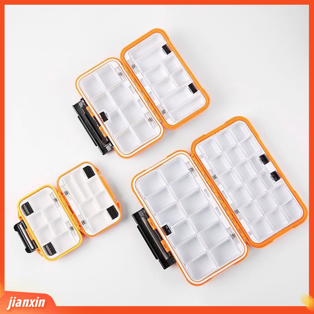 [Jianxin] lure Kotak Kompartemen Tahan Air Kapasitas Tinggi Anti-Tabrakan ABS Fishing Tackle Tools Storage Box Angling Supplies