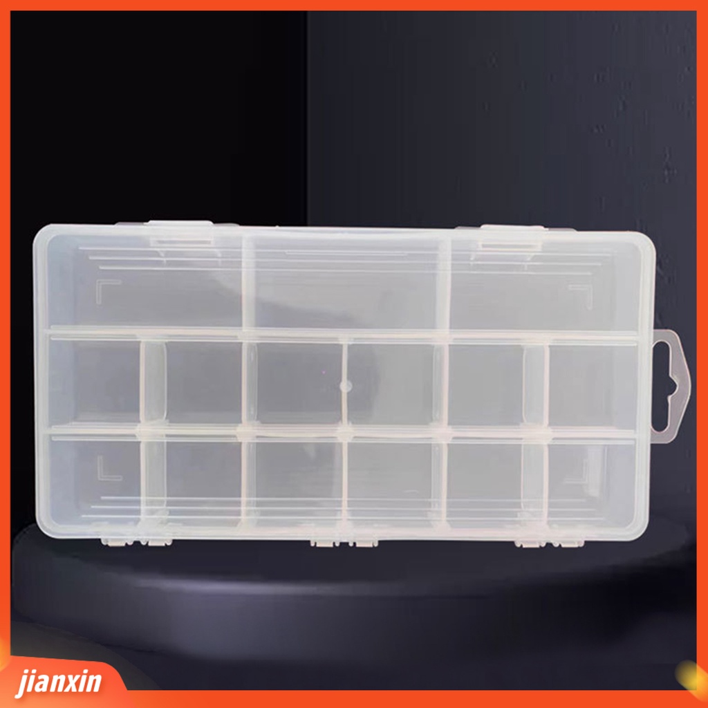 [Jianxin] fishing Tackle Box Kekerasan Tinggi Tahan Aus Reusable Non-Broken Anti Bocor Pemikat Penyimpanan Kuat Dan Kokoh 15kisi Kotak Memancing Perlengkapan Memancing