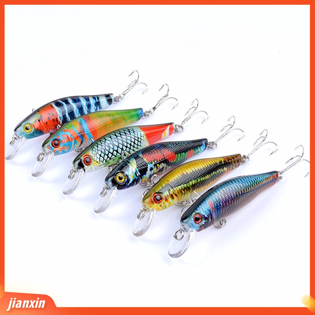 [Jianxin] 8.5cm/8.7g Umpan Bionic Vibrant Color Desain Mata 3D Tampak Realistis Dengan Kait Treble Halus Meningkatkan Tingkat Memancing Warna-Warni Buatan Hidup Umpan Angling Lure Gadget