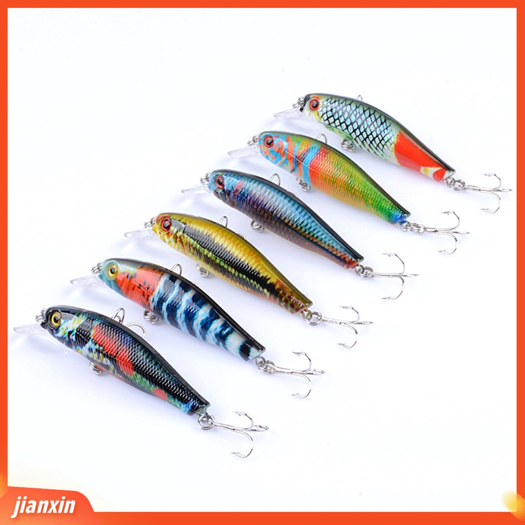 [Jianxin] 8.5cm/8.7g Umpan Bionic Vibrant Color Desain Mata 3D Tampak Realistis Dengan Kait Treble Halus Meningkatkan Tingkat Memancing Warna-Warni Buatan Hidup Umpan Angling Lure Gadget