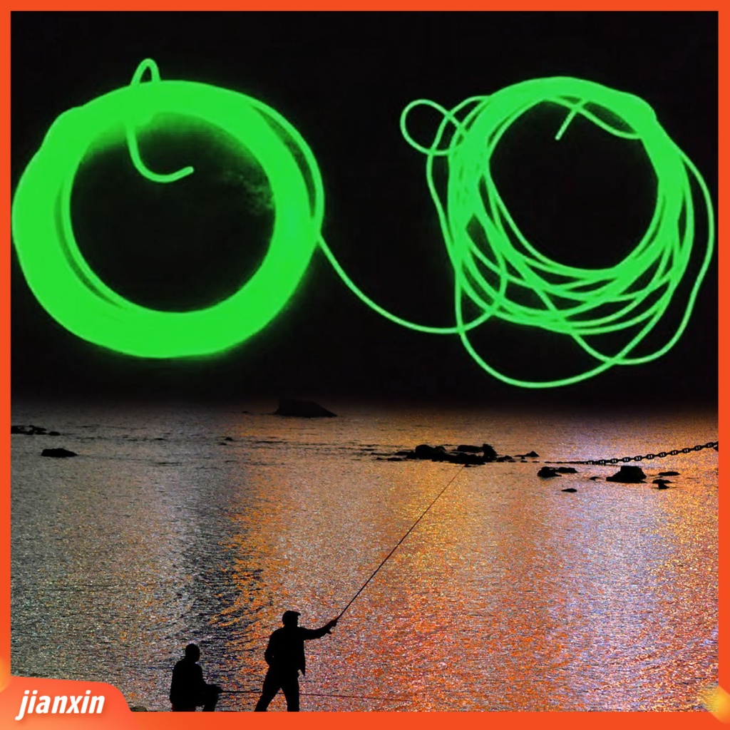 [Jianxin] 2m Memancing Tabung Bercahaya Fleksibel Tahan Aus Glow in Dark Anti Simpul Multi use Fishing Green/Pink Night Fishing Lembut Tabung Silikon Aksesoris Memancing